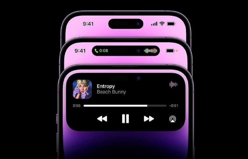 Punch Hole iPhone 14 dengan fitur Dynamic Island 